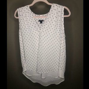 White and Black Blouse